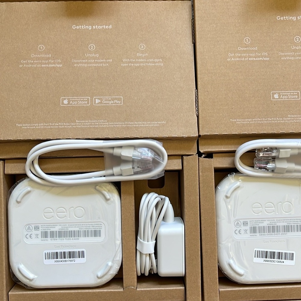 Amazon Eero White Certified Refurbished Pro Mesh WiFi Router Extender 2 Pack Set - Picture 7 of 11